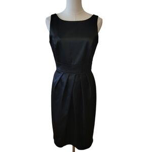 Max and Cleo Black Matte Satin Cocktail Dress Size 6